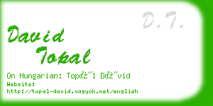 david topal business card